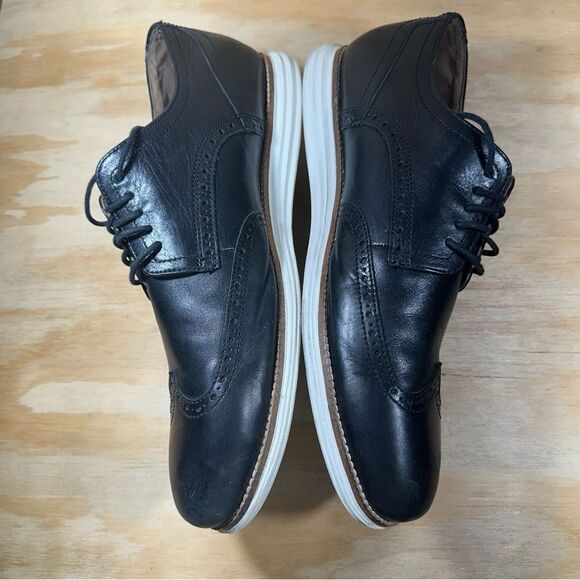 Cole Haan Black and White Oxfords with Brogue Design Men’s Size 12 - Picture 3 of 7